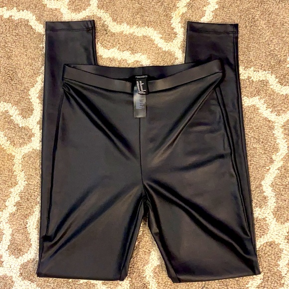 Forever 21 Pants - Black Metallic Leggings XS